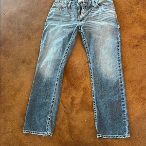 Ariat Blue Straight Jeans with Vintage Fading